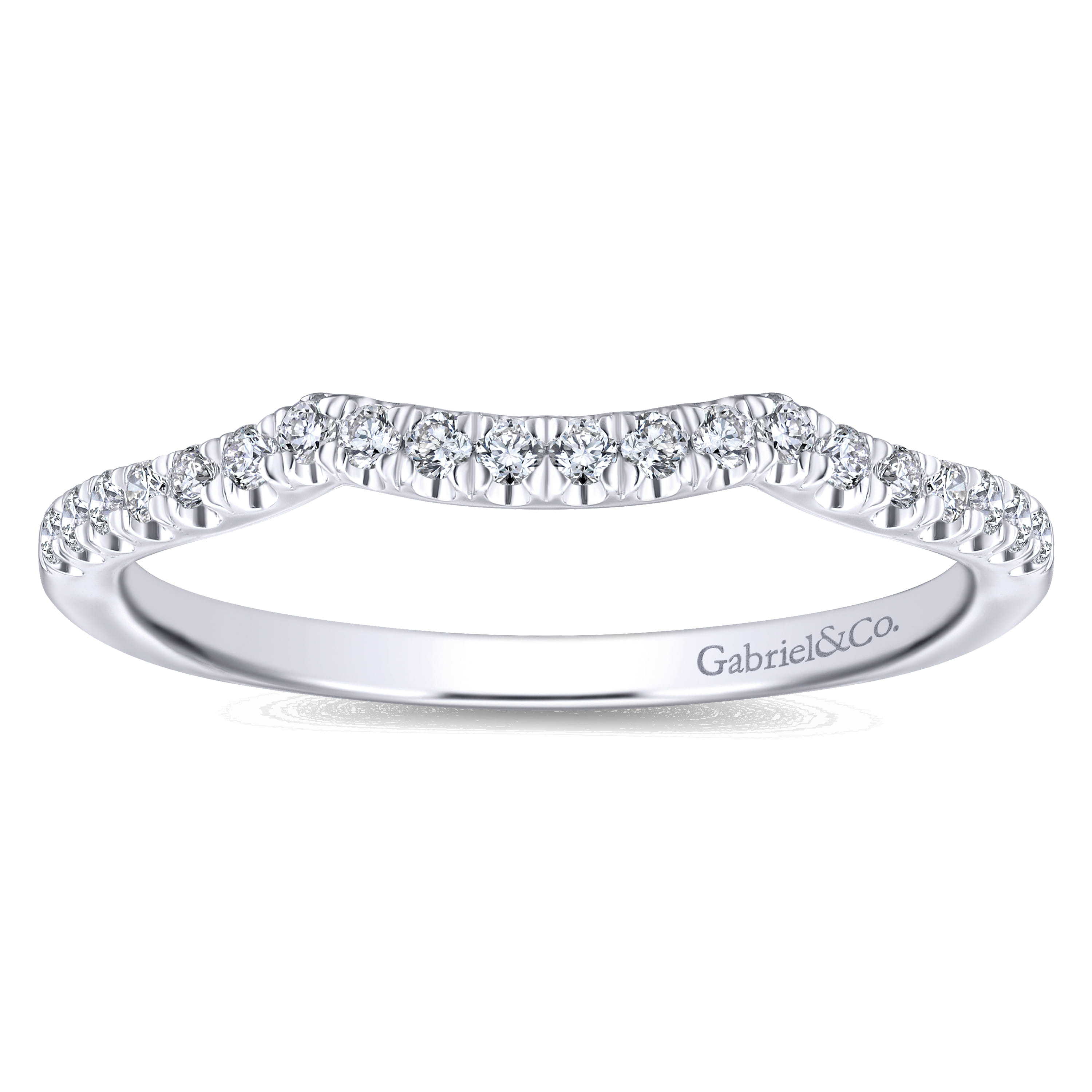 14K White Gold Matching Wedding Band - 0.17 ct - Shot 5
