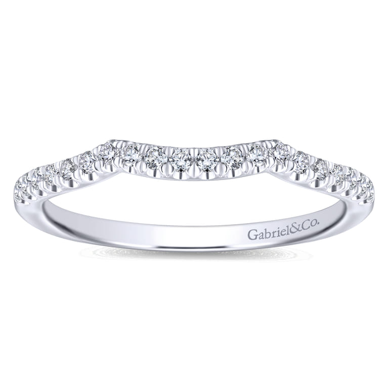 14K White Gold Matching Wedding Band - 0.17 ct - Shot 5