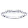 14K White Gold Matching Wedding Band - 0.17 ct