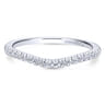 14K White Gold Matching Wedding Band - 0.15 ct