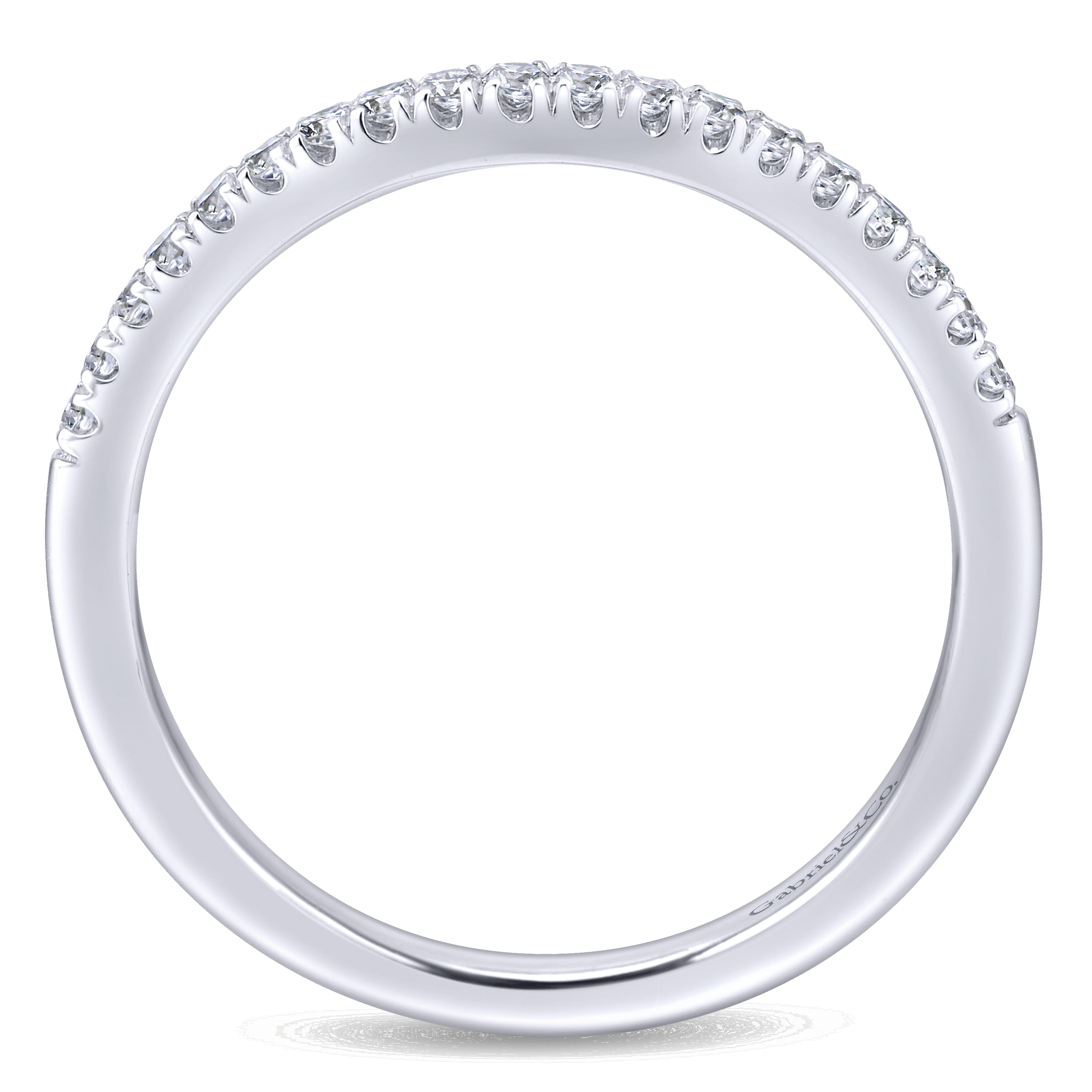14K White Gold Matching Wedding Band - 0.15 ct - Shot 2