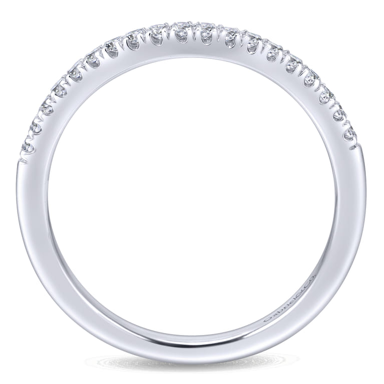 14K White Gold Matching Wedding Band - 0.15 ct - Shot 2