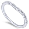 14K White Gold Matching Wedding Band - 0.15 ct