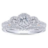 14K White Gold Matching Wedding Band - 0.15 ct