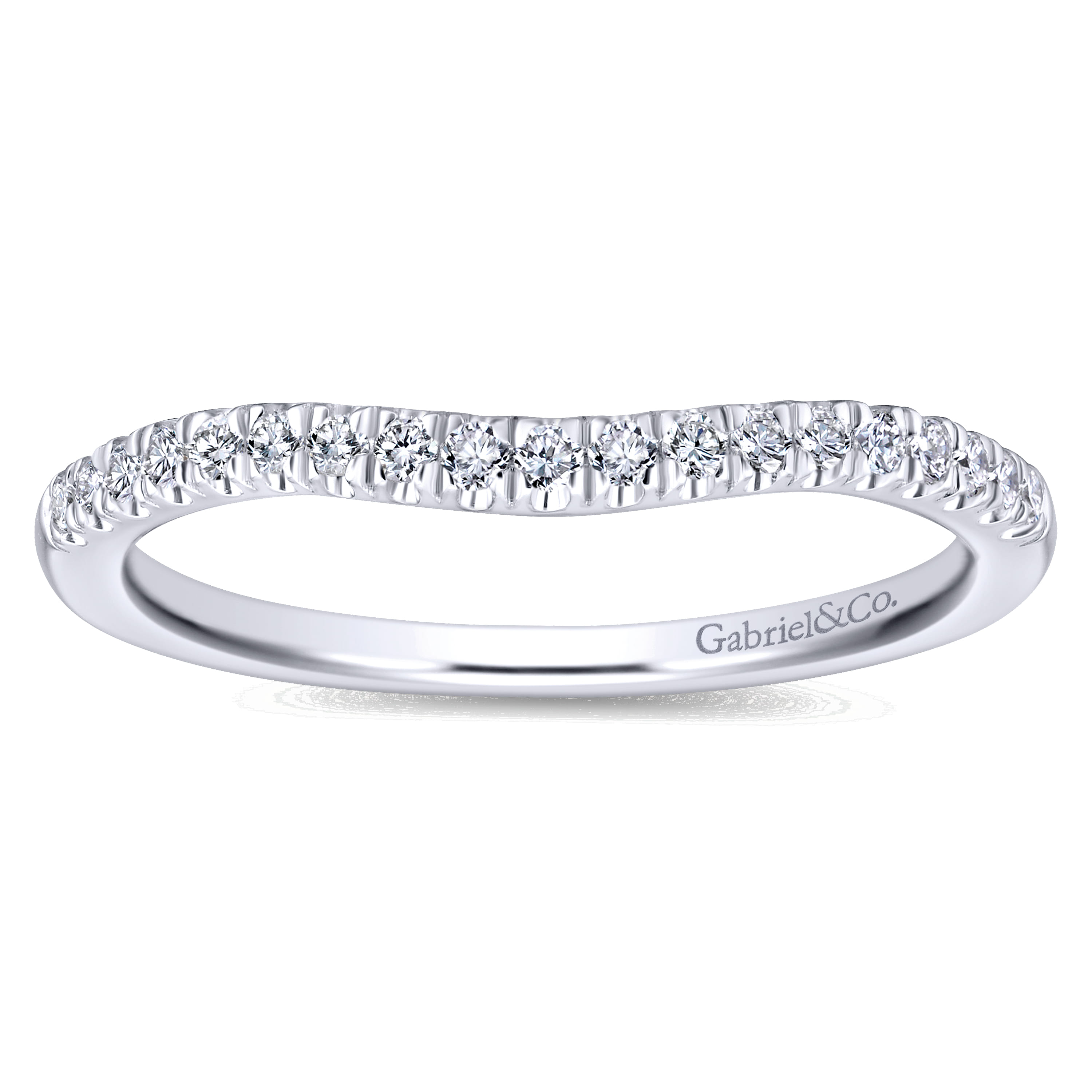 14K White Gold Matching Wedding Band - 0.15 ct - Shot 5