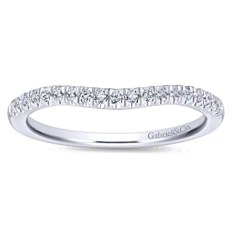 14K White Gold Matching Wedding Band - 0.15 ct - Shot 5