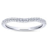 14K White Gold Matching Wedding Band - 0.15 ct