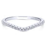 14K White Gold Matching Wedding Band - 0.19 ct