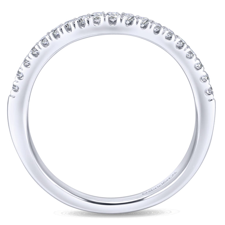 14K White Gold Matching Wedding Band - 0.19 ct - Shot 2