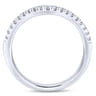 14K White Gold Matching Wedding Band - 0.19 ct
