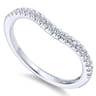 14K White Gold Matching Wedding Band - 0.19 ct
