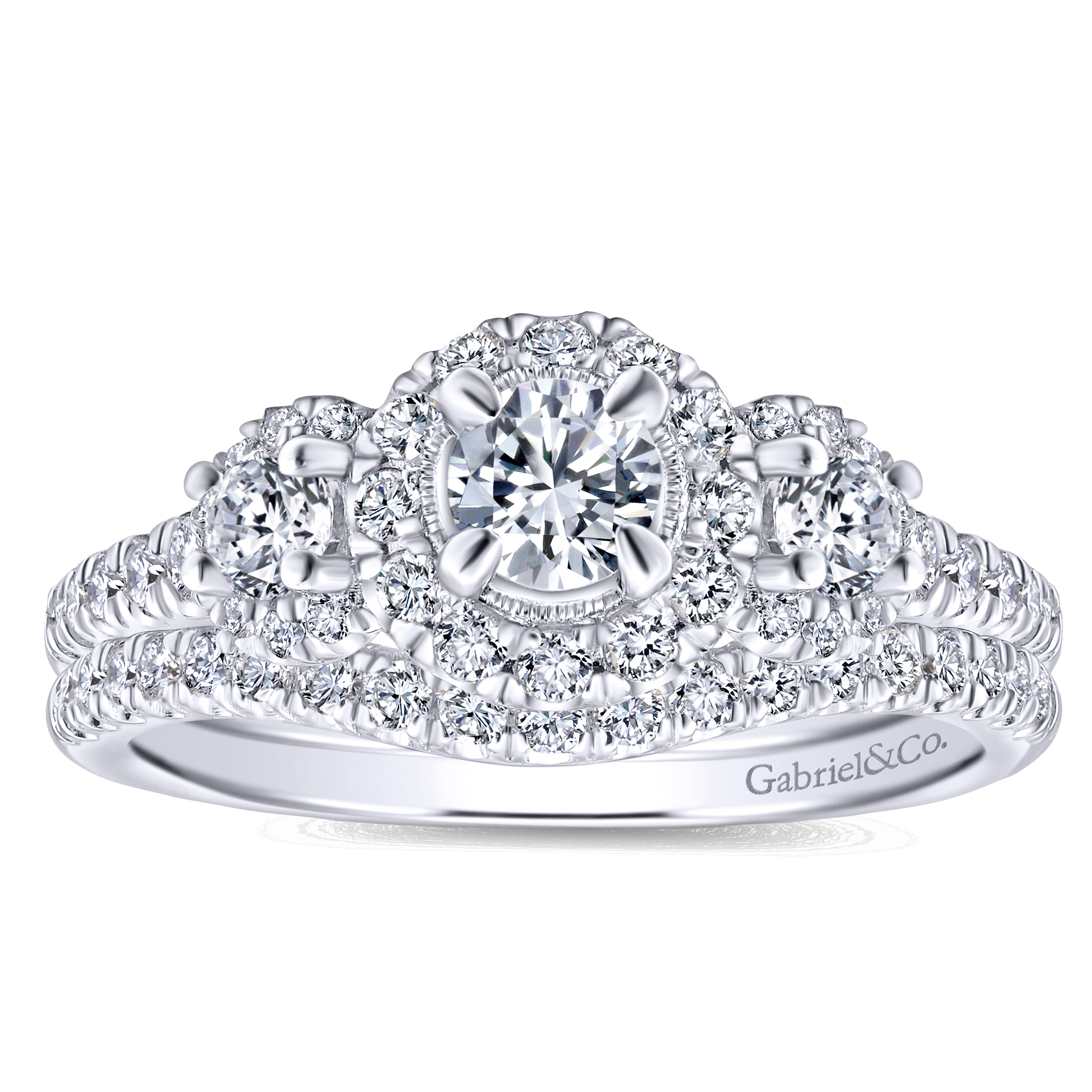 14K White Gold Matching Wedding Band - 0.19 ct - Shot 4