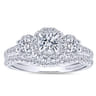 14K White Gold Matching Wedding Band - 0.19 ct