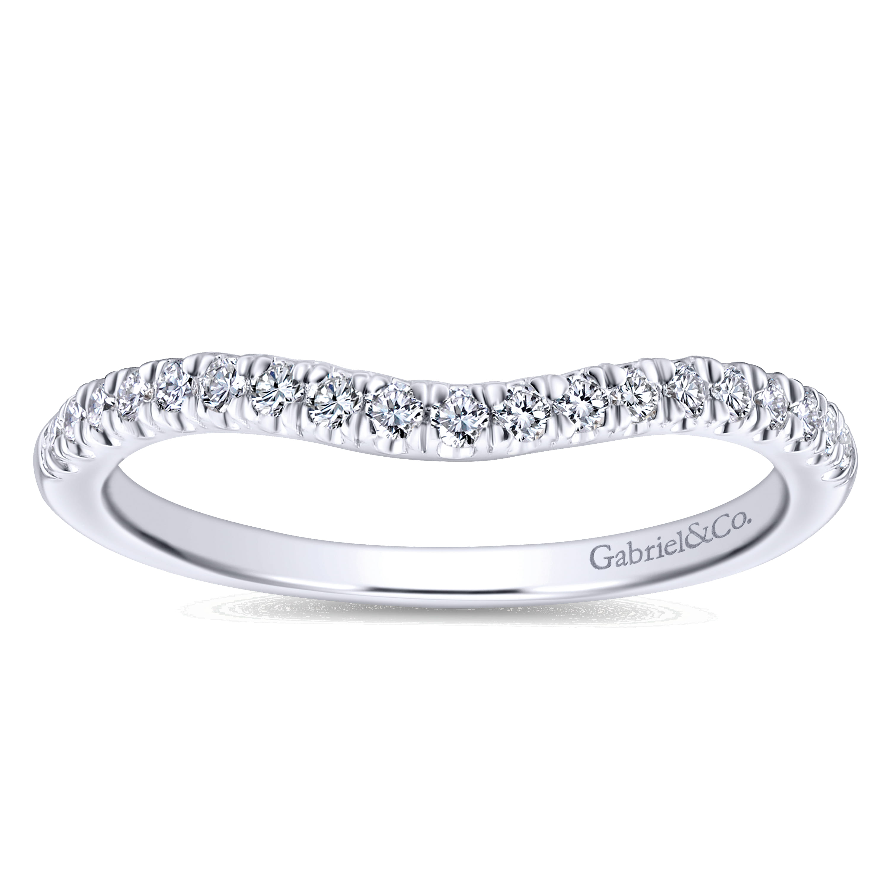 14K White Gold Matching Wedding Band - 0.19 ct - Shot 5