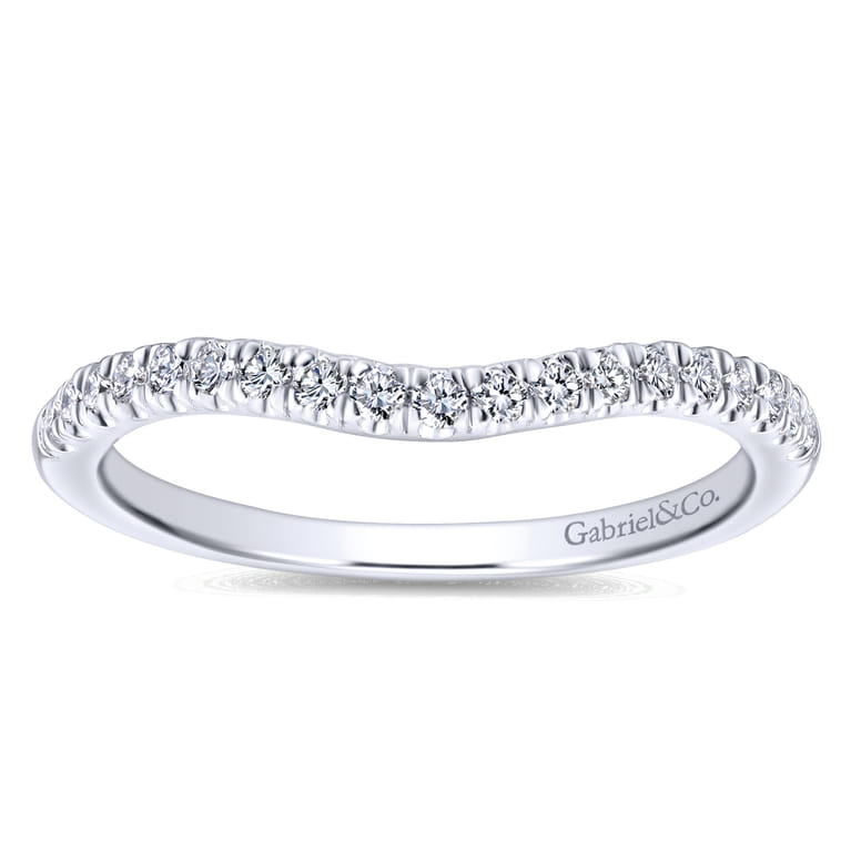 14K White Gold Matching Wedding Band - 0.19 ct - Shot 5