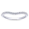 14K White Gold Matching Wedding Band - 0.19 ct