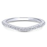 14K White Gold Matching Wedding Band - 0.16 ct