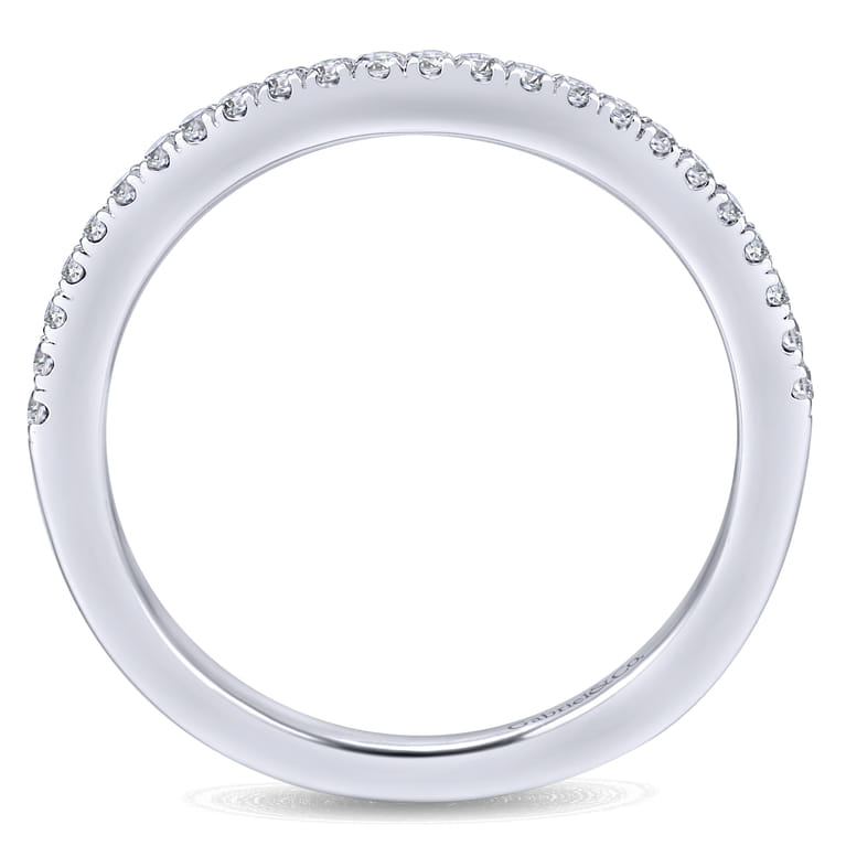 14K White Gold Matching Wedding Band - 0.16 ct - Shot 2