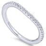 14K White Gold Matching Wedding Band - 0.16 ct