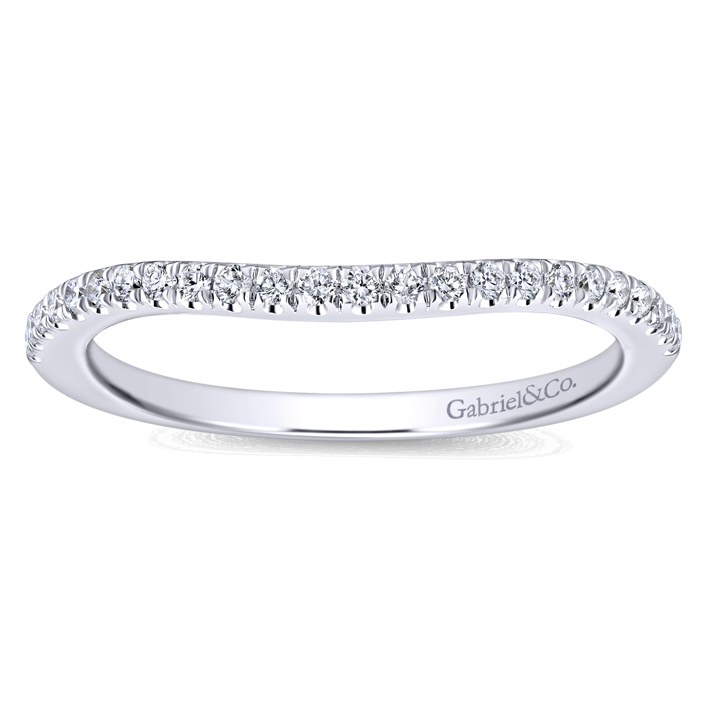 14K White Gold Matching Wedding Band - 0.16 ct - Shot 5