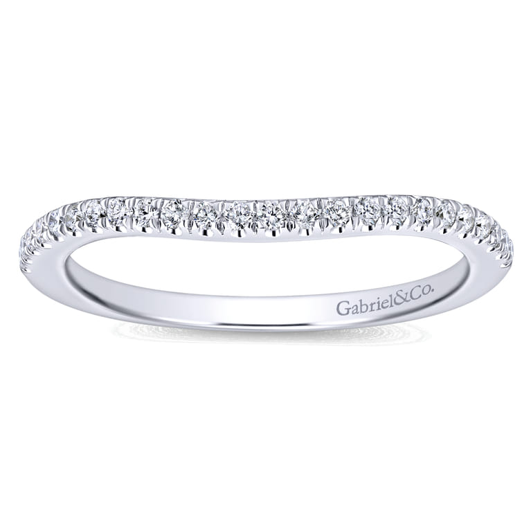 14K White Gold Matching Wedding Band - 0.16 ct - Shot 5
