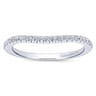 14K White Gold Matching Wedding Band - 0.16 ct
