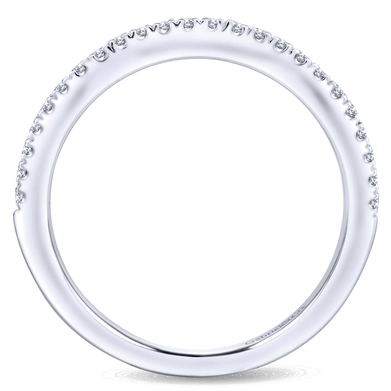 14K White Gold Matching Wedding Band - 0.19 ct - Shot 2