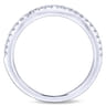 14K White Gold Matching Wedding Band - 0.19 ct