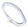 14K White Gold Matching Wedding Band - 0.19 ct
