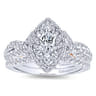 14K White Gold Matching Wedding Band - 0.19 ct