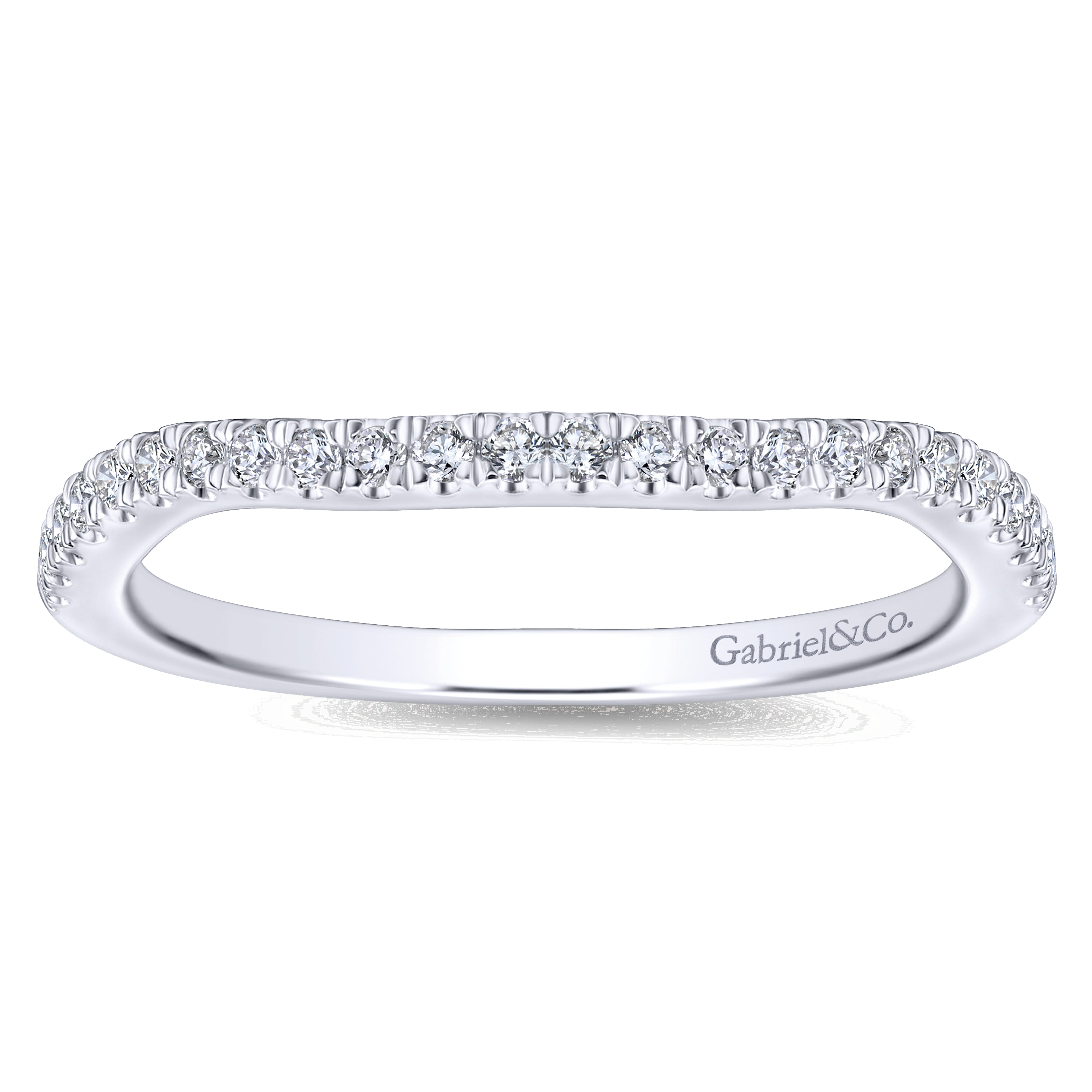 14K White Gold Matching Wedding Band - 0.19 ct - Shot 5