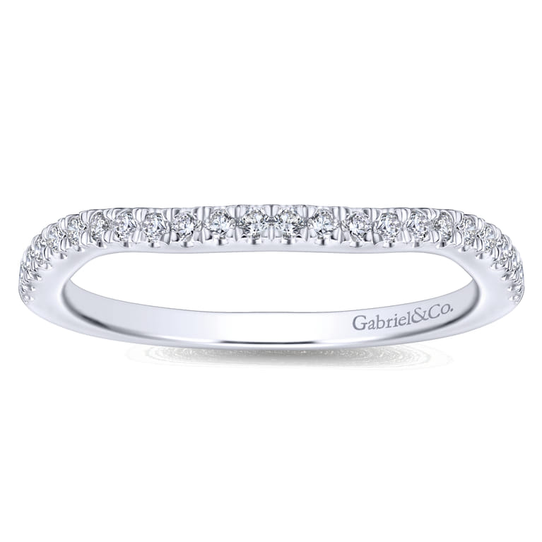 14K White Gold Matching Wedding Band - 0.19 ct - Shot 5