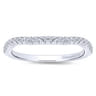 14K White Gold Matching Wedding Band - 0.19 ct