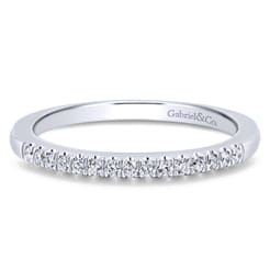 14K White Gold Matching Wedding Band