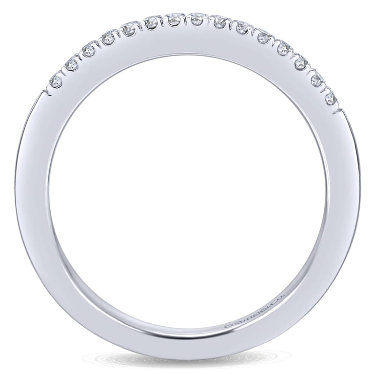 14K White Gold Matching Wedding Band - 0.12 ct - Shot 2