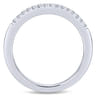 14K White Gold Matching Wedding Band - 0.12 ct