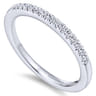 14K White Gold Matching Wedding Band - 0.12 ct