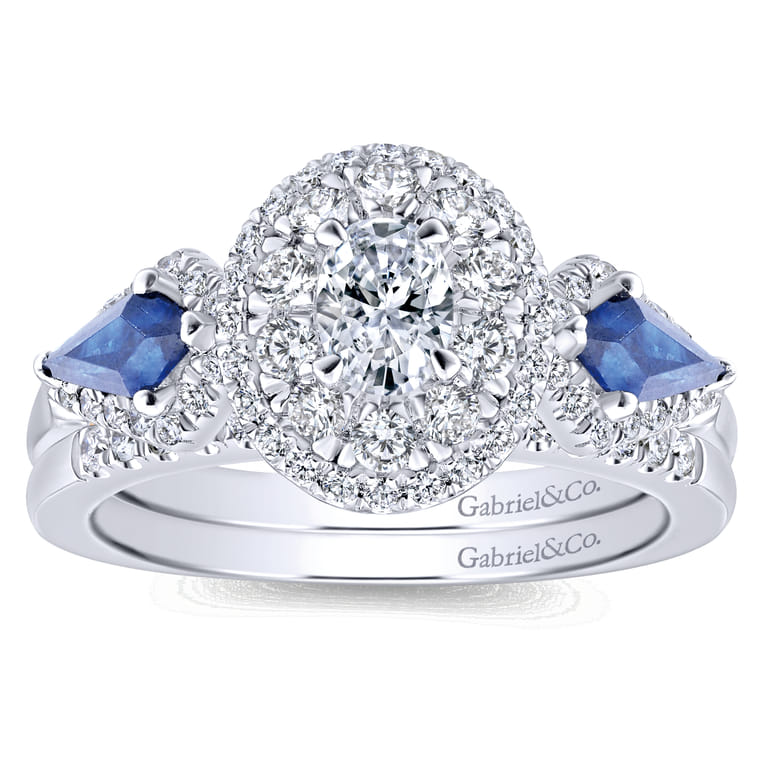 14K White Gold Matching Wedding Band - 0.12 ct - Shot 4