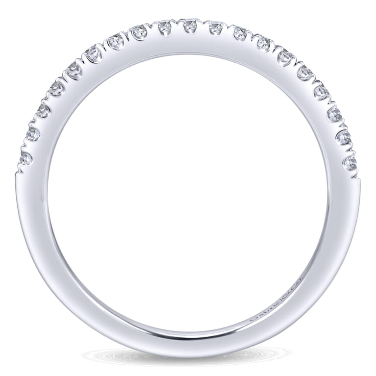 14K White Gold Matching Wedding Band - 0.19 ct - Shot 2