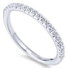 14K White Gold Matching Wedding Band - 0.19 ct