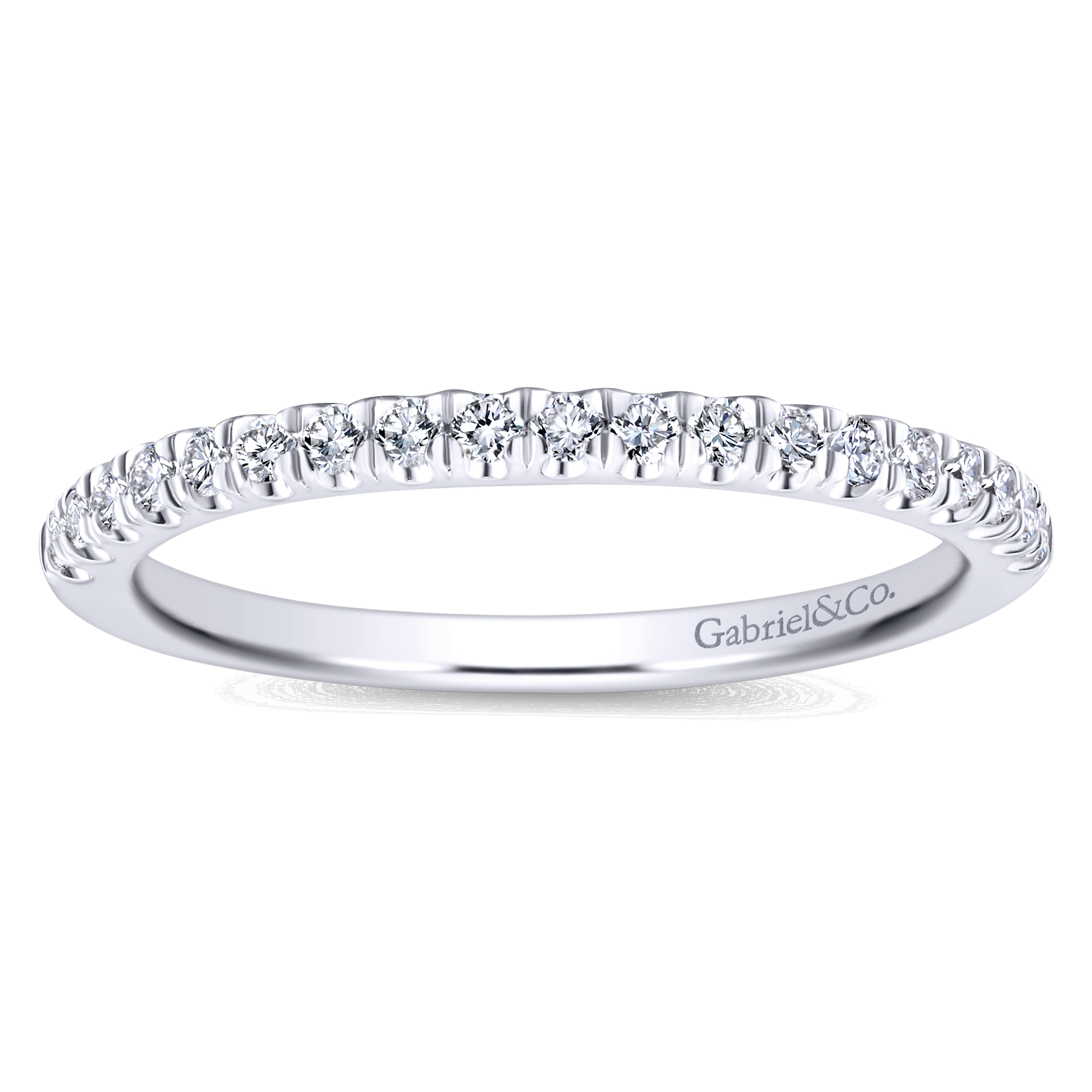 14K White Gold Matching Wedding Band - 0.19 ct - Shot 5