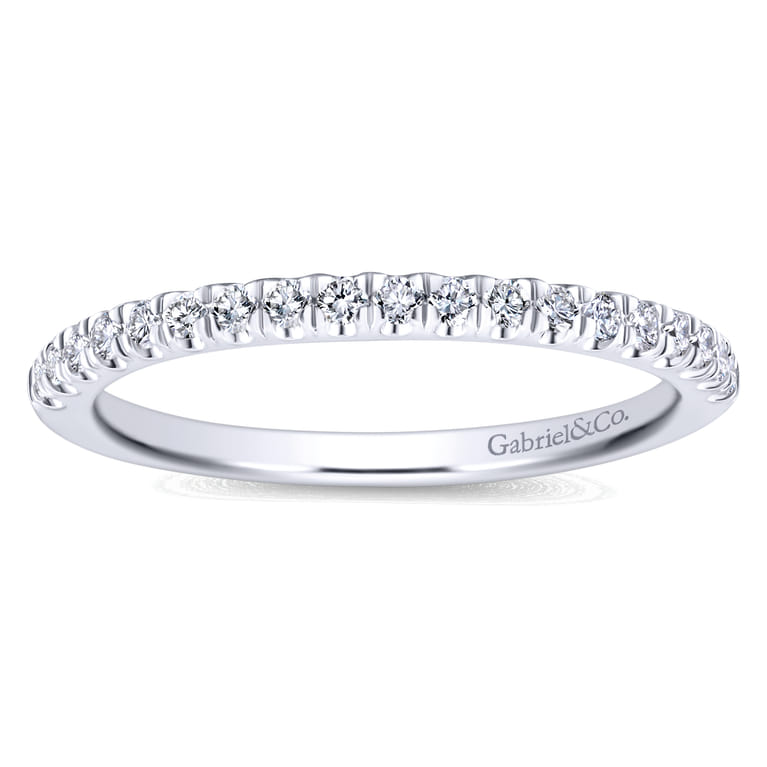 14K White Gold Matching Wedding Band - 0.19 ct - Shot 5