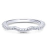 14K White Gold Matching Wedding Band - 0.14 ct
