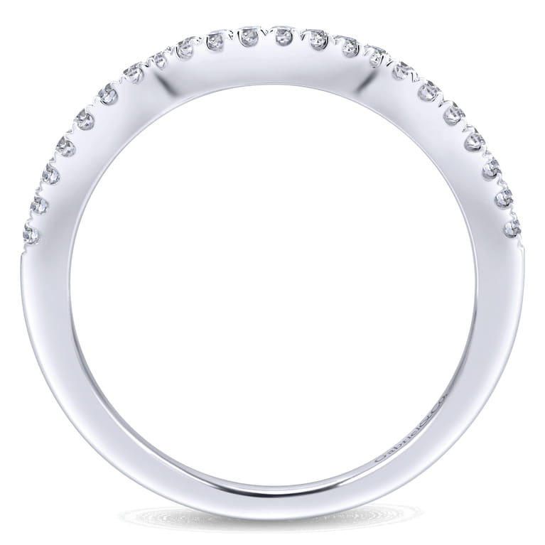 14K White Gold Matching Wedding Band - 0.14 ct - Shot 2