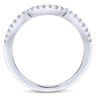 14K White Gold Matching Wedding Band - 0.14 ct