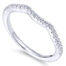 14K White Gold Matching Wedding Band - 0.14 ct