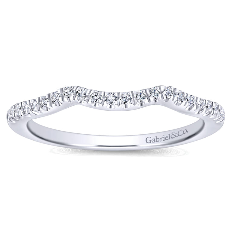 14K White Gold Matching Wedding Band - 0.14 ct - Shot 5