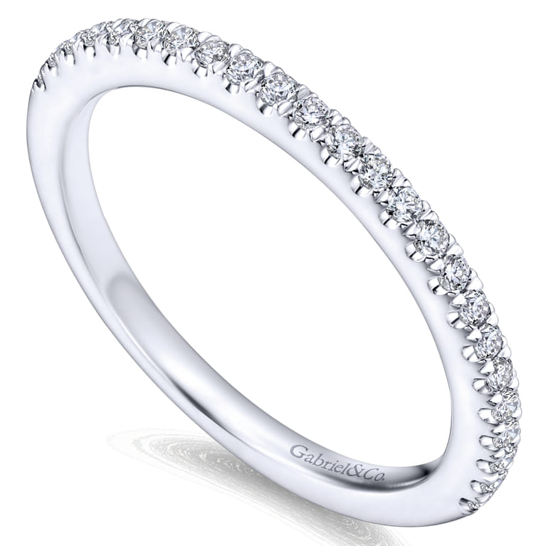 14K White Gold Matching Wedding Band - 0.19 ct - Shot 3