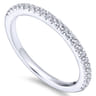 14K White Gold Matching Wedding Band - 0.19 ct