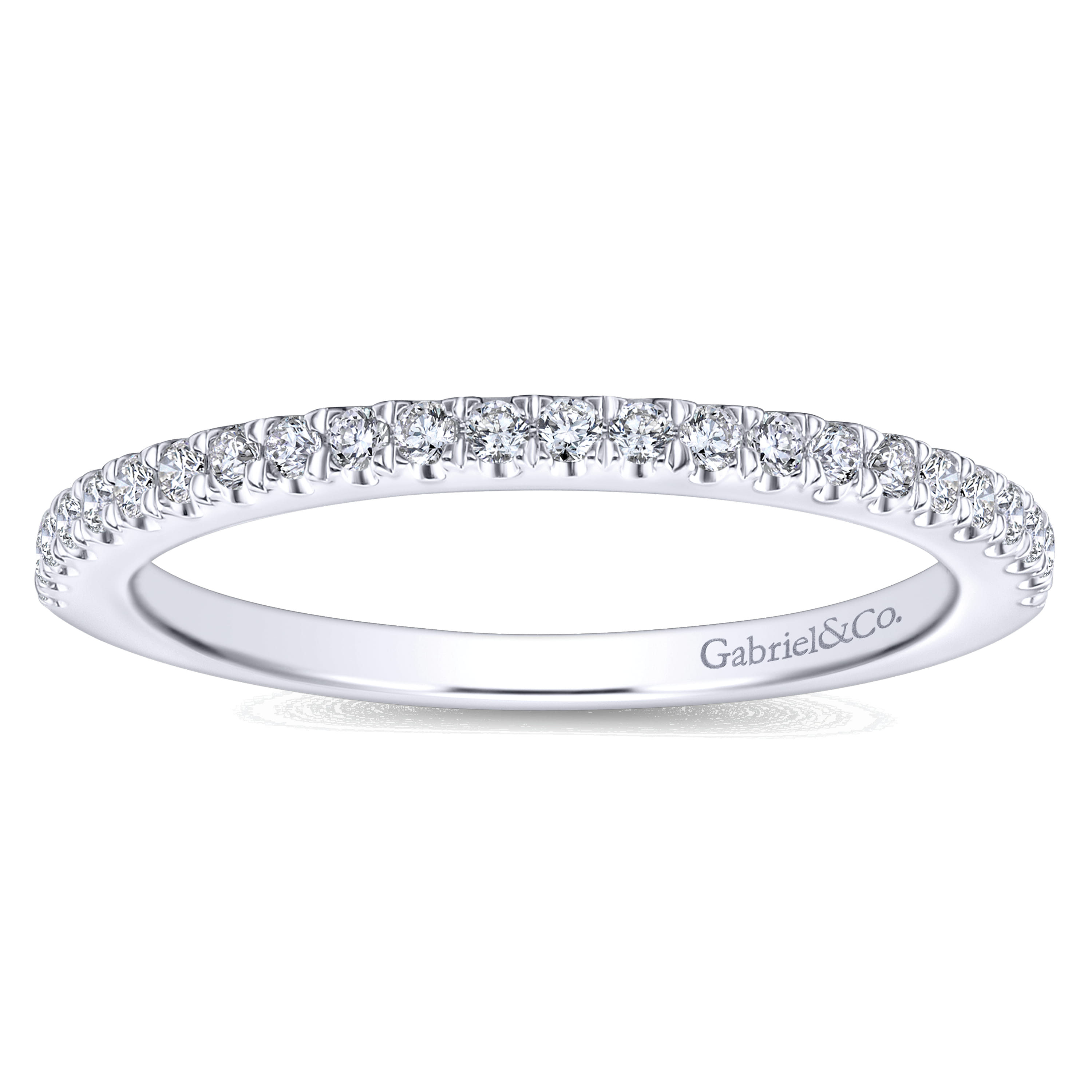 14K White Gold Matching Wedding Band - 0.19 ct - Shot 5